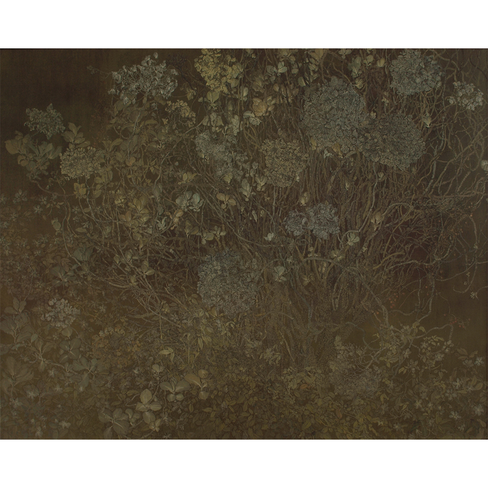 額紫陽花(全景) /(150号)2007年 日本画 2007年 日本美術院展