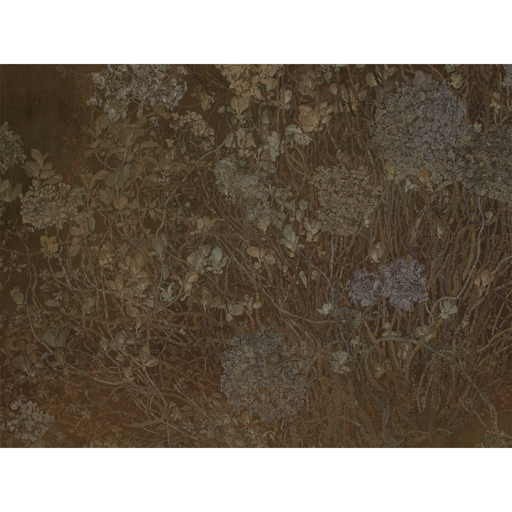 額紫陽花(部分2) /(150号)2007年 日本画 2007年 日本美術院展