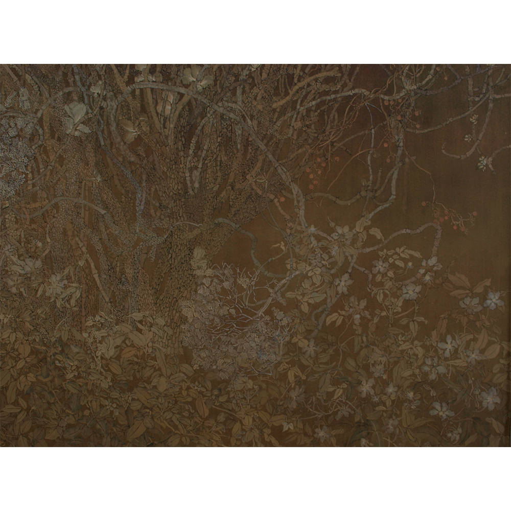 額紫陽花(部分3) /(150号)2007年 日本画 2007年 日本美術院展